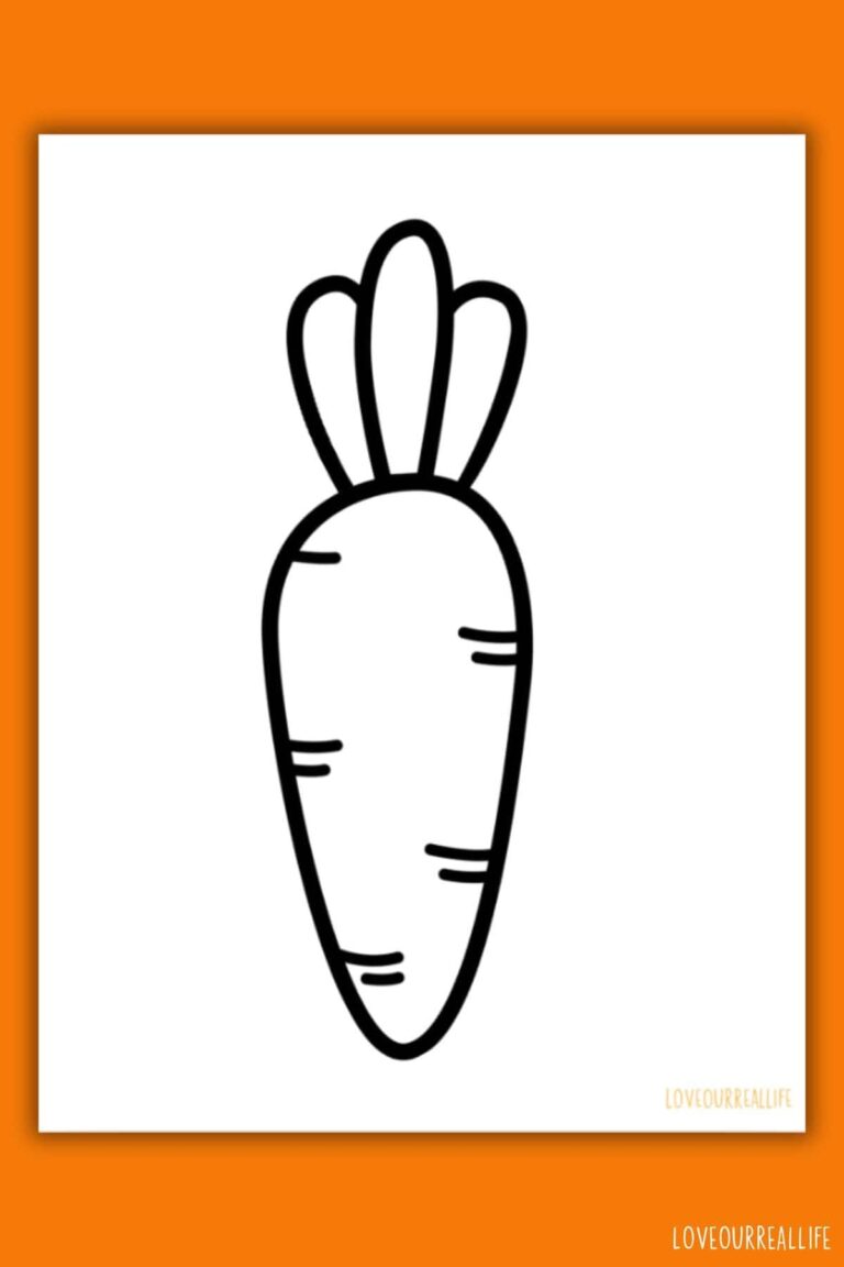 Carrot Template Free Printable For Easter Crafts Love Our Real Life