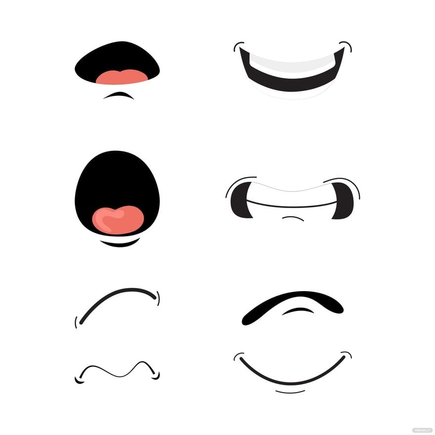 Cartoon Mouth Vector In Illustrator SVG JPG EPS PNG Download Worksheets Library