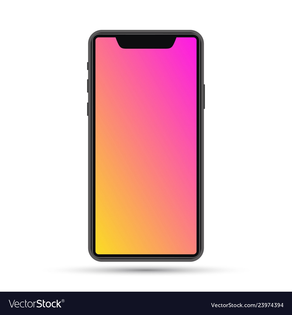 Cell Phone Template Pink Royalty Free Vector Image
