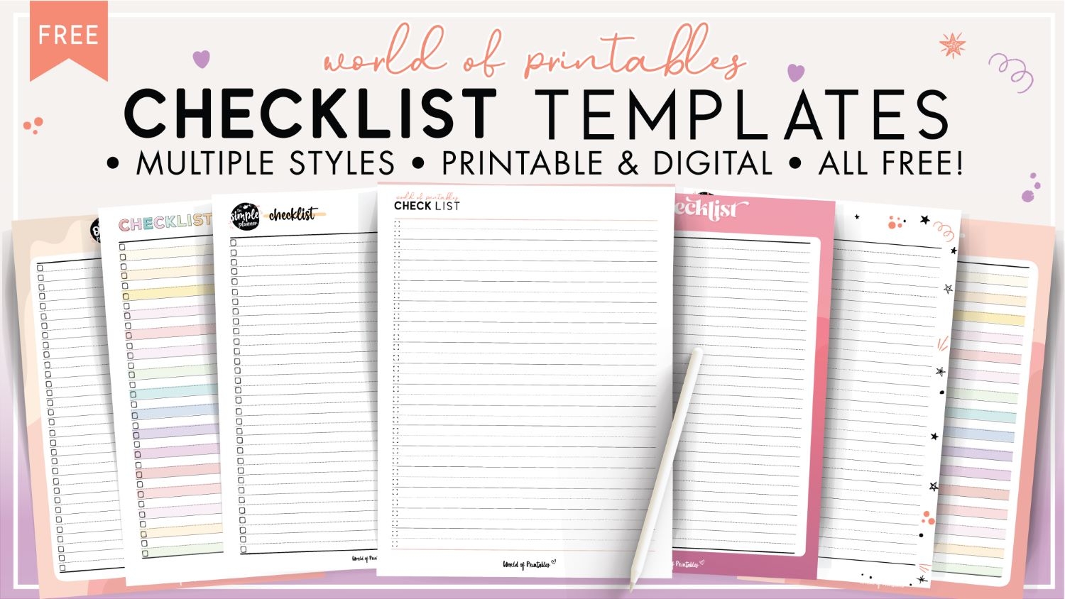 Free Printable Checklist Template