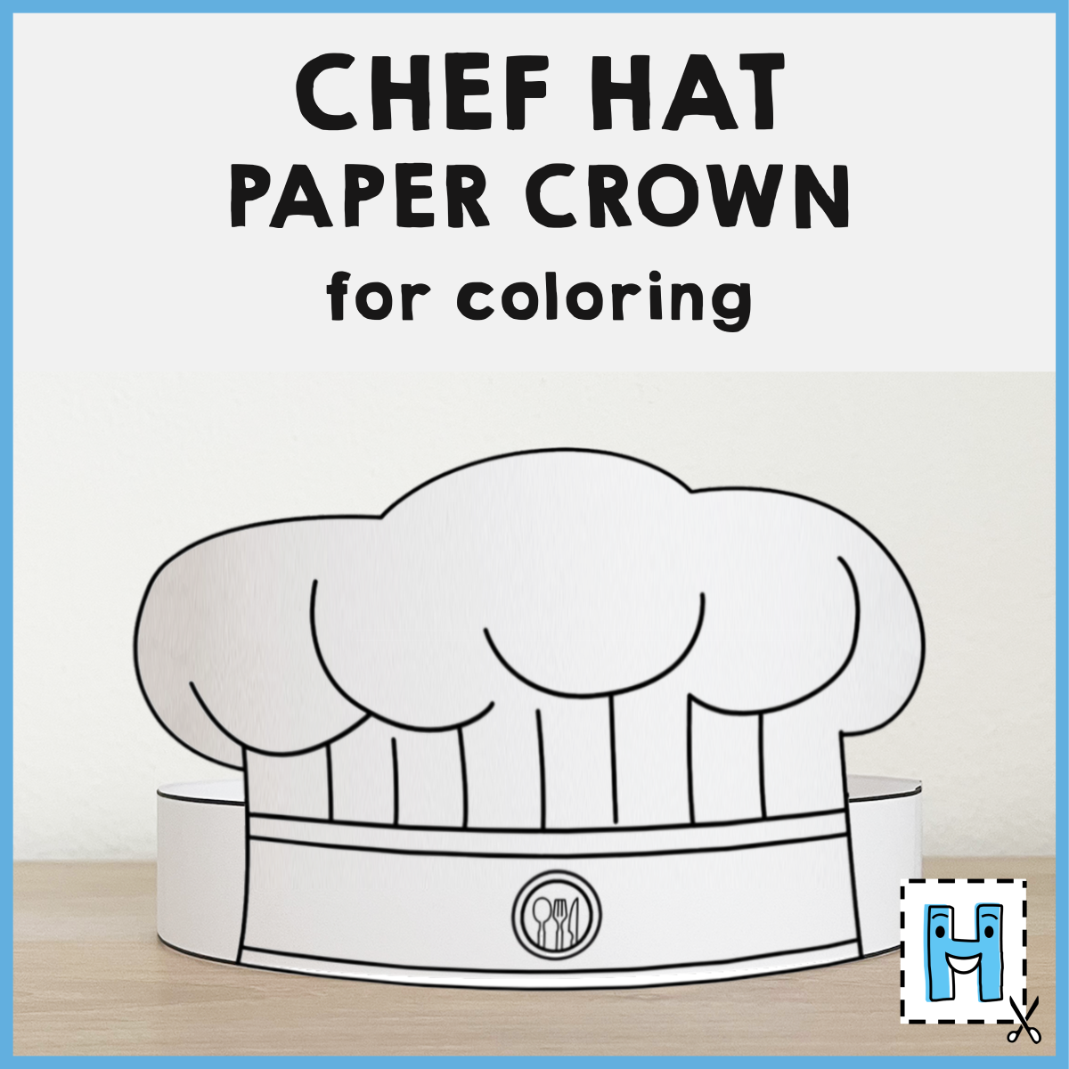 Chef Hat Cook Paper Crown Printable Coloring Craft Activity For 