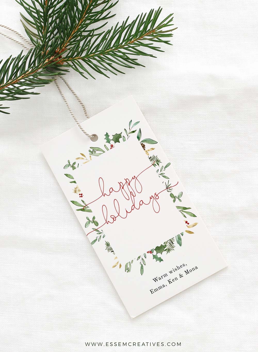 Christmas Tag Template Printable Free
