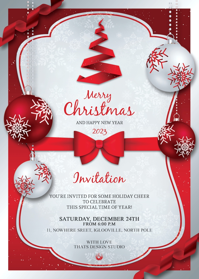 Free Printable Christmas Invitation Templates