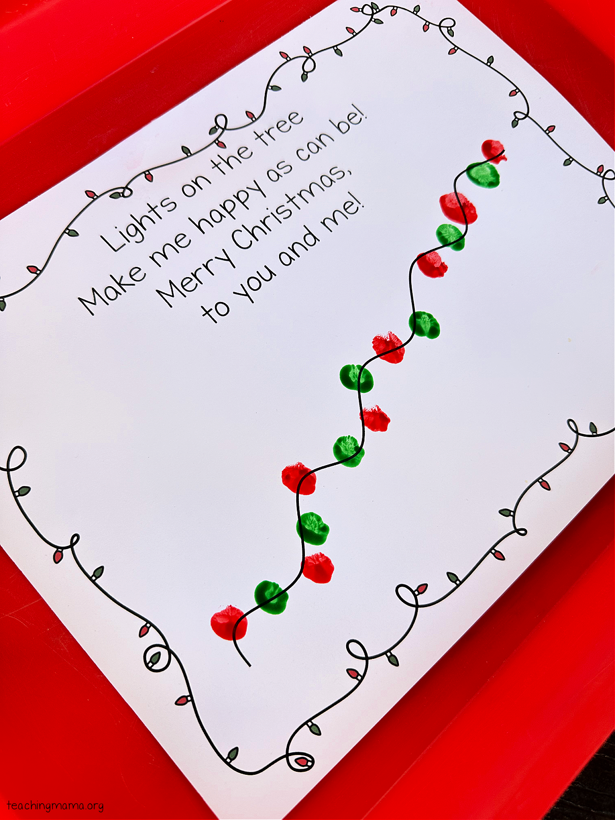 Free Printable Christmas Lights Template
