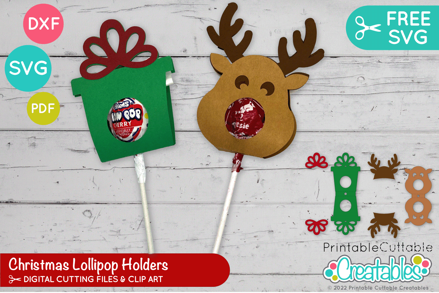 Christmas Lollipop Holders Free SVG Files For Cricut
