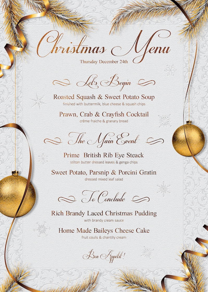 Christmas Menu Template Party Flyers For Photoshop