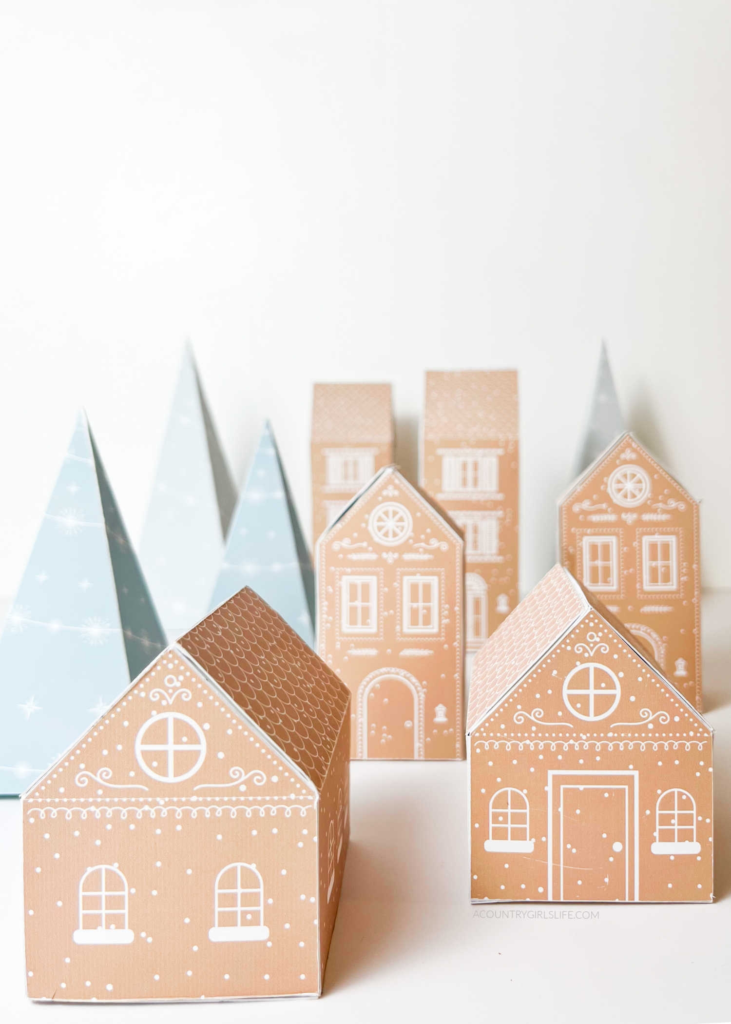 Christmas Paper Village DIY FREE PRINTABLES A Country Girl s Life