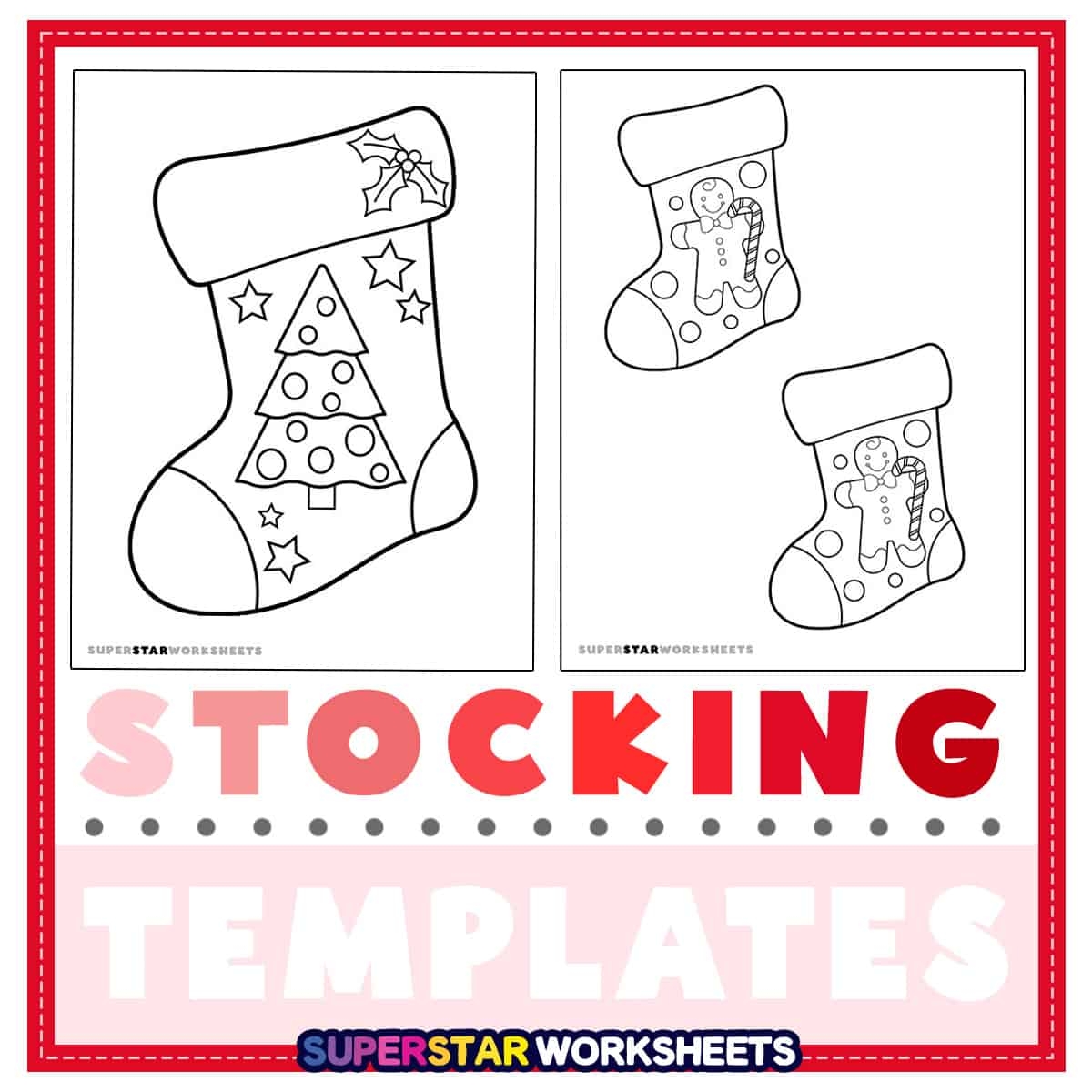 Christmas Stocking Template Superstar Worksheets Christmas Stocking Template Superstar Worksheets