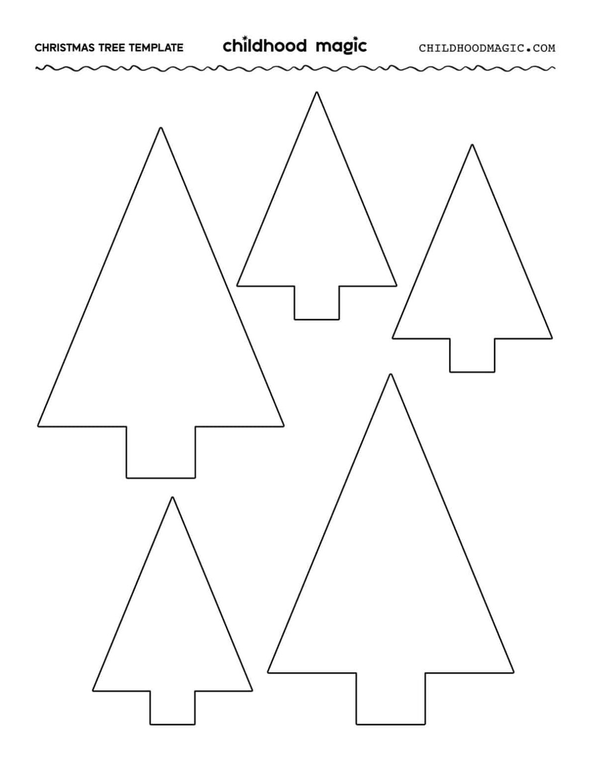 Free Xmas Tree Template Printable Free Printable Templates
