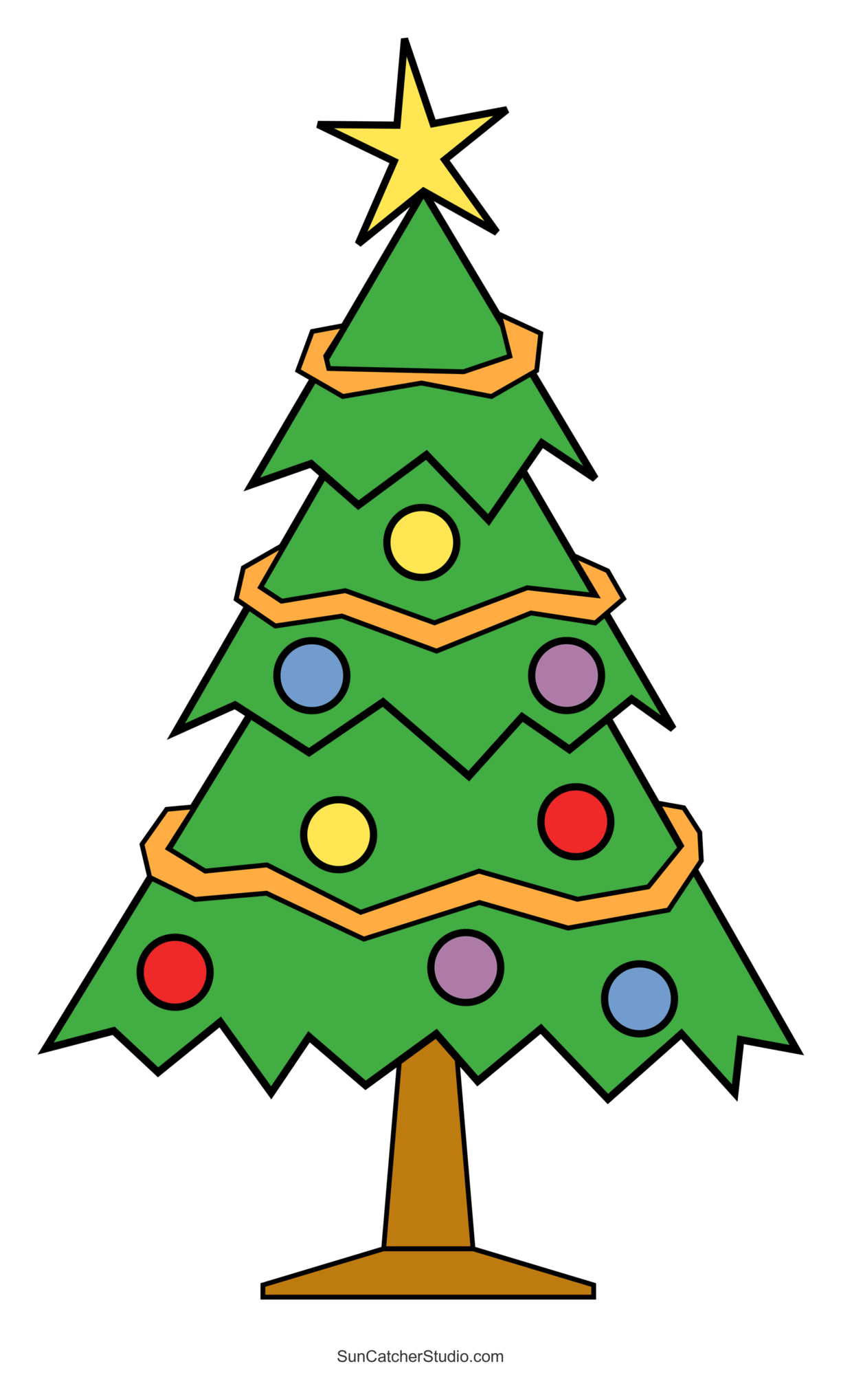 Christmas Tree Templates And Stencils Free Printable Patterns 