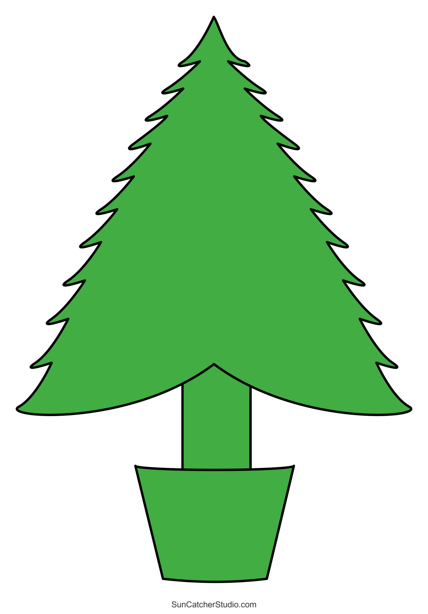 Free Printable Christmas Tree Template Pdf