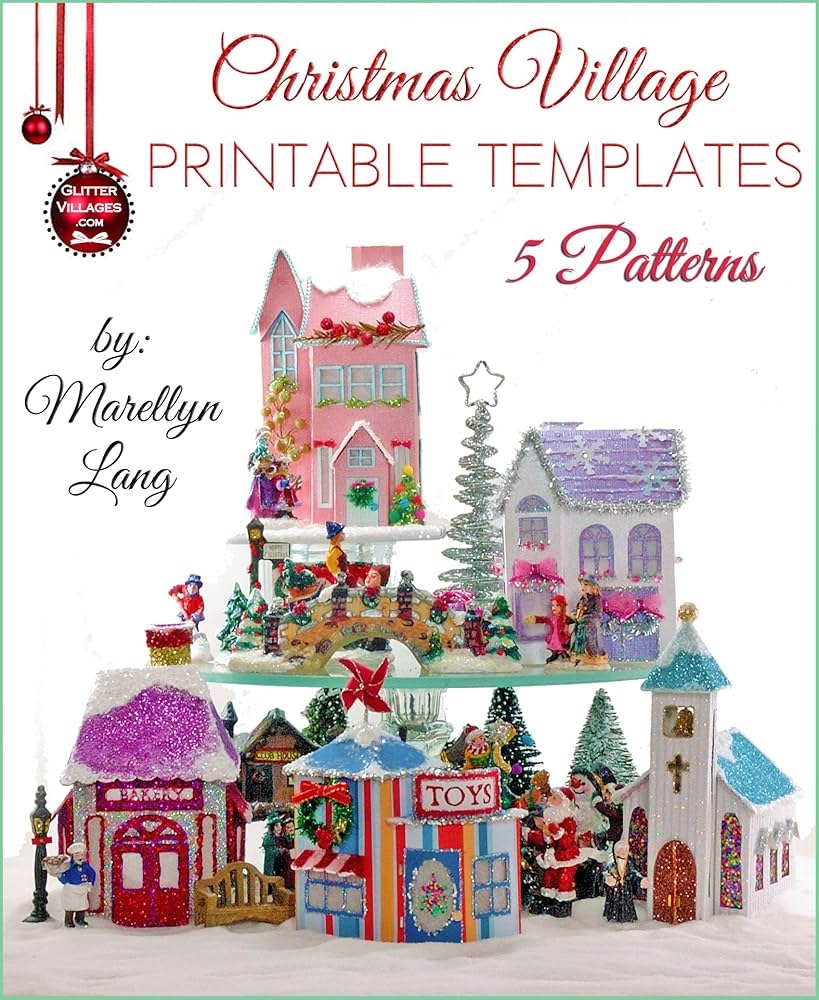 Christmas Village Printable Templates 5 Patterns See More