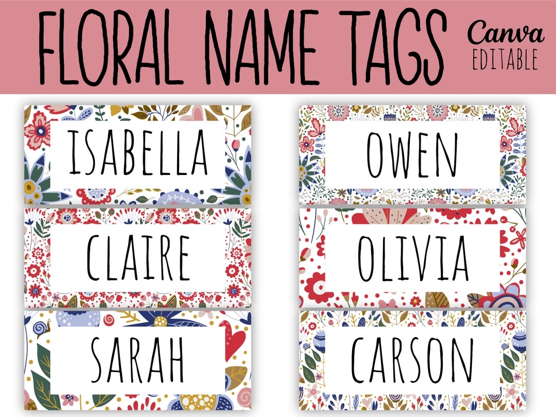 Free Editable Printable Name Tag Template