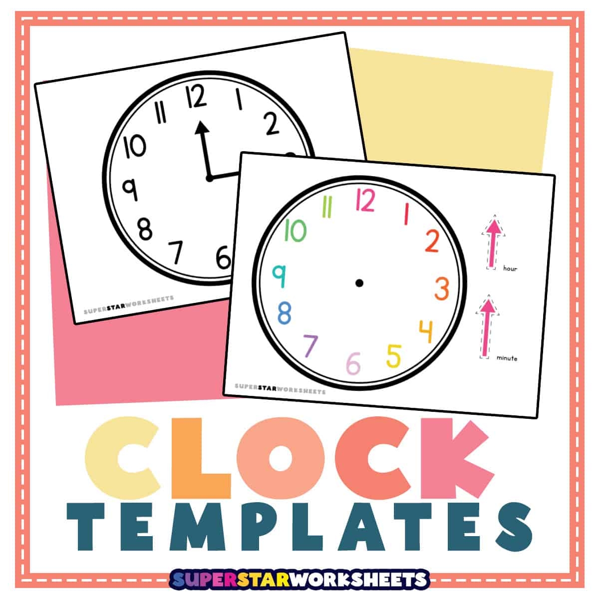 Clock Face Template Free Printable