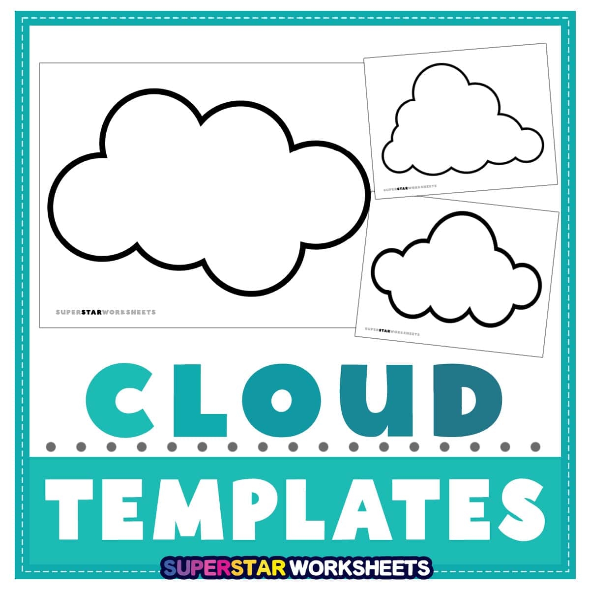 Cloud Template Superstar Worksheets