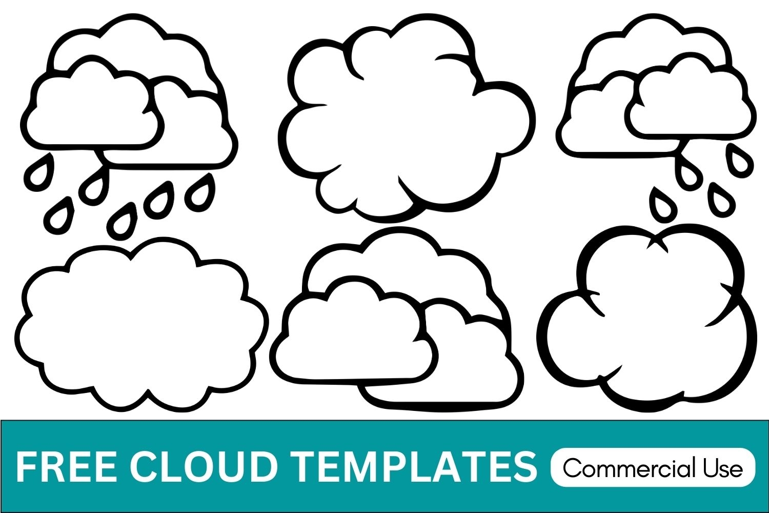 Cloud Templates Free Stencils Printables Cliparts U0026 Silhouettes