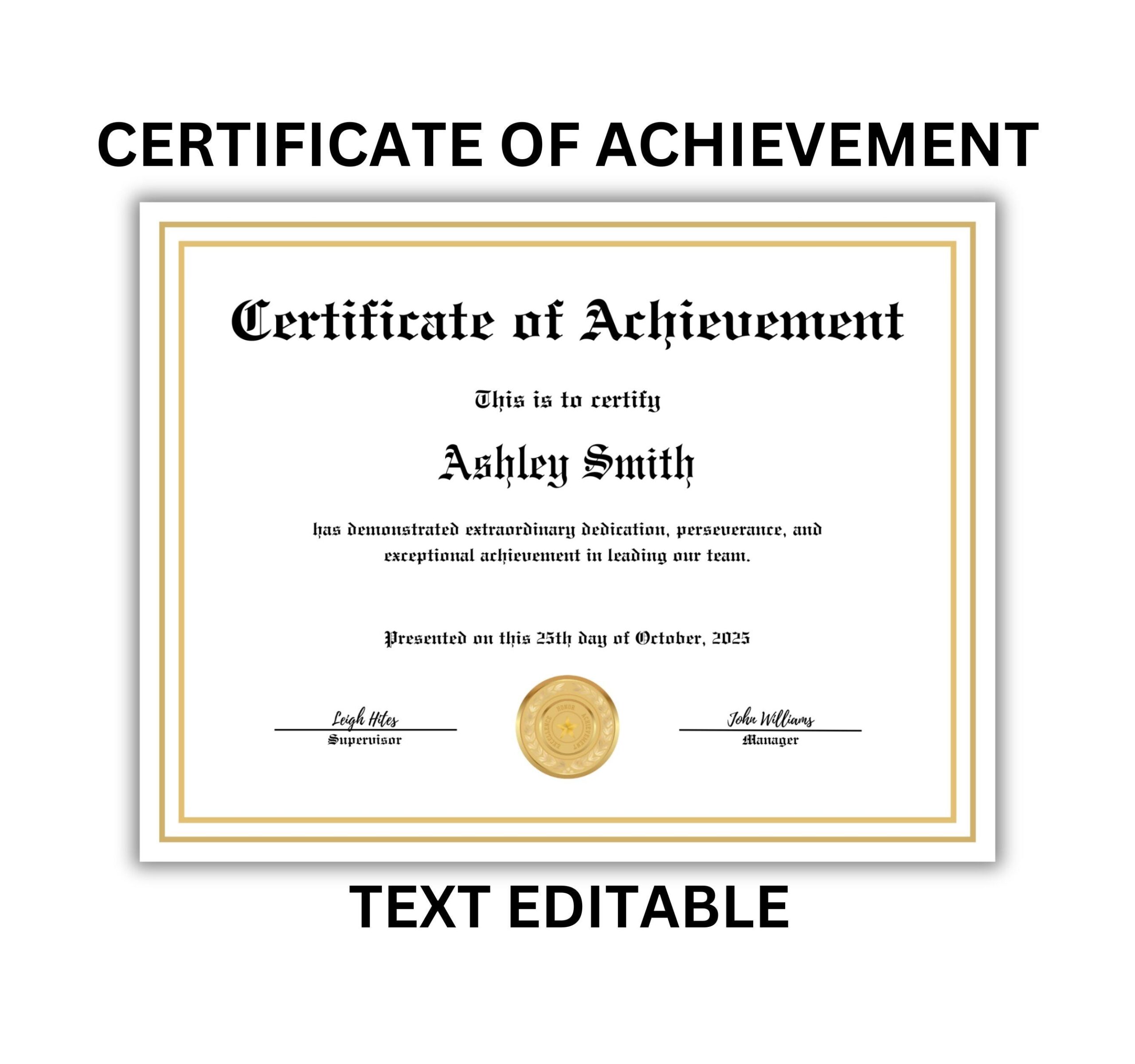 Cna Certificate Template Etsy
