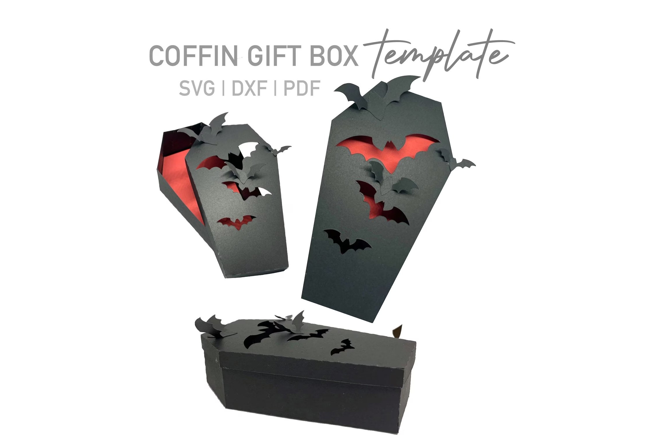 Coffin Box Template For Cricut Sihouette And Laser