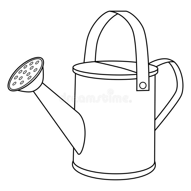 Coloring Page With Watering Can Colorless Cartoon Garden Watering Coloring Page With Watering Can Colorless Cartoon Garden Watering