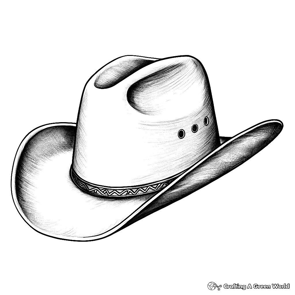 Cowboy Hat Coloring Pages Free U0026 Printable 