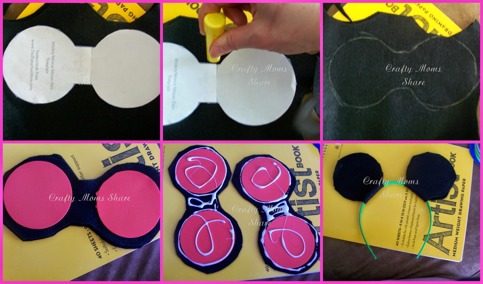Crafty Moms Share DIY Mickey And Minnie Mouse Ears And Free Crafty Moms Share DIY Mickey And Minnie Mouse Ears And Free
