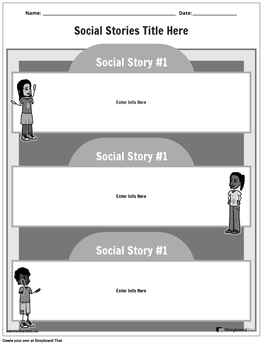 Editable Free Printable Social Story Template
