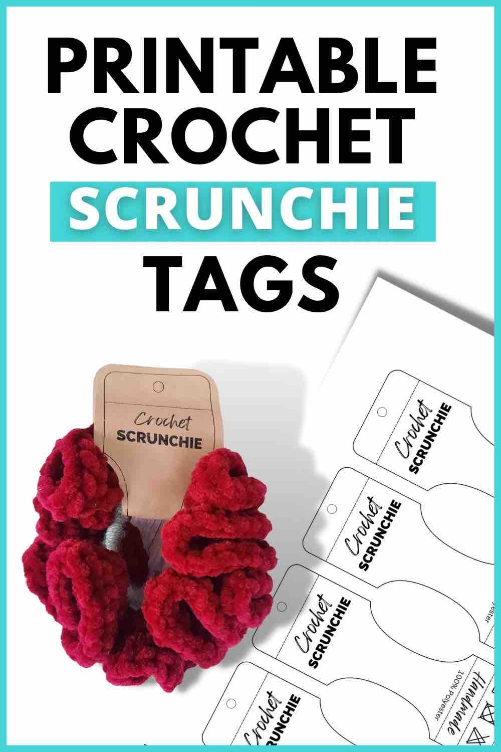 Crochet Scrunchie Tags Printable 