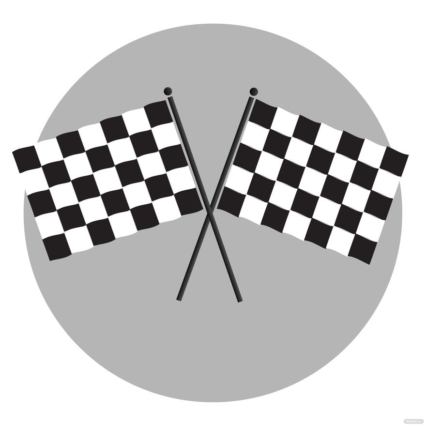 Crossed Checkered Vector Flag In Illustrator SVG JPG EPS PNG Download Template Crossed Checkered Vector Flag In Illustrator SVG JPG EPS PNG Download Template