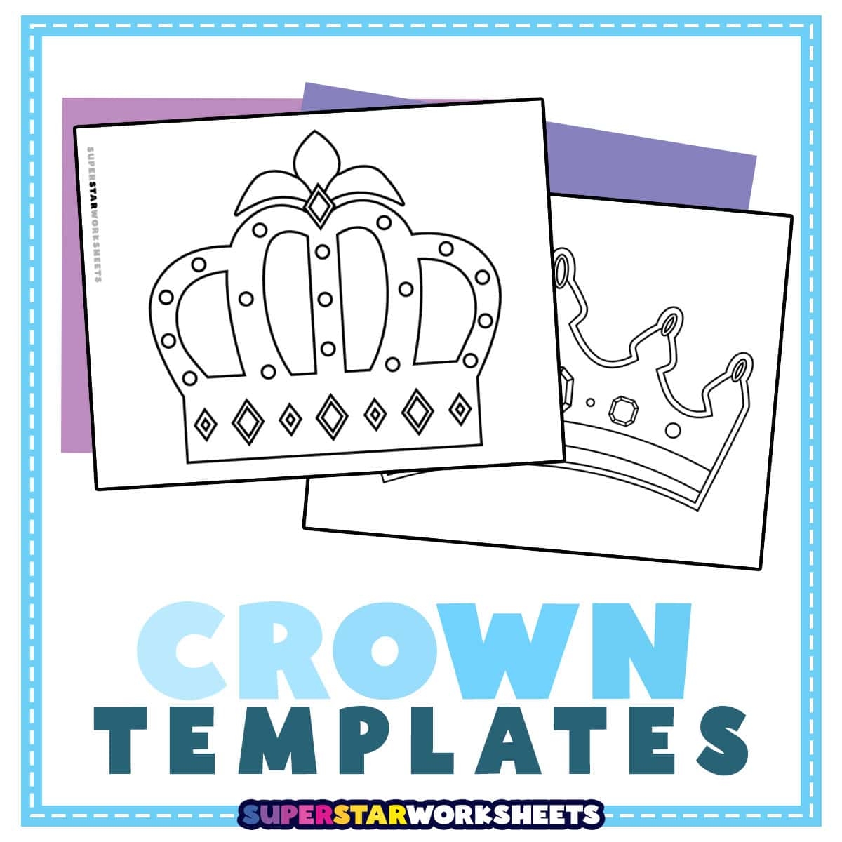 Crown Template Superstar Worksheets