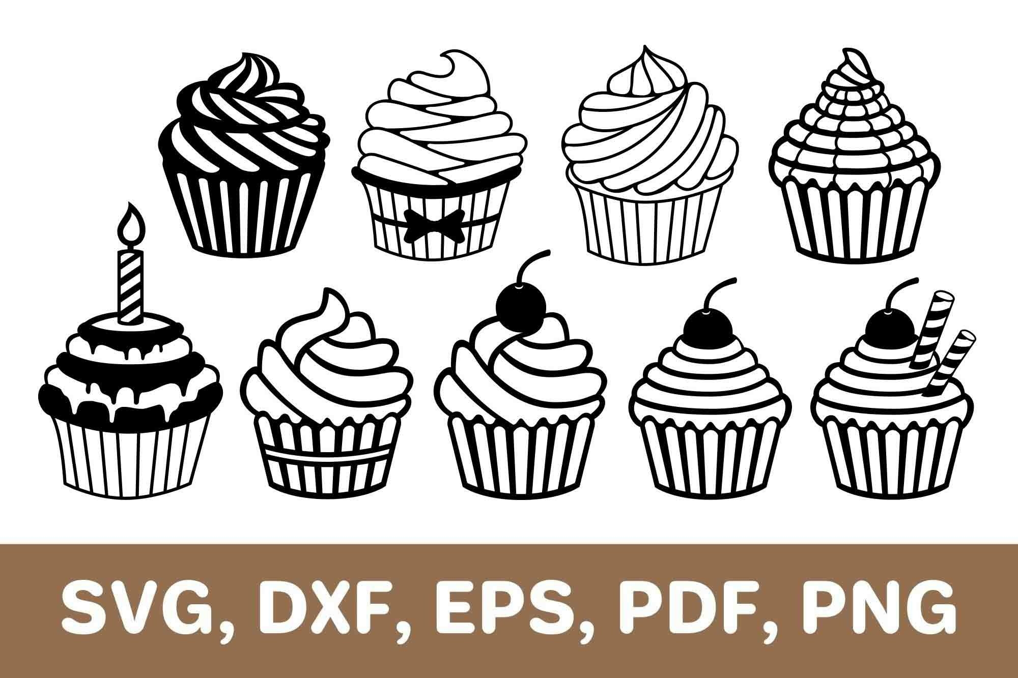Cupcake Svg Cupcakes Svg Cupcake Template Cupcake Dxf Cupcake Svg Cupcakes Svg Cupcake Template Cupcake Dxf