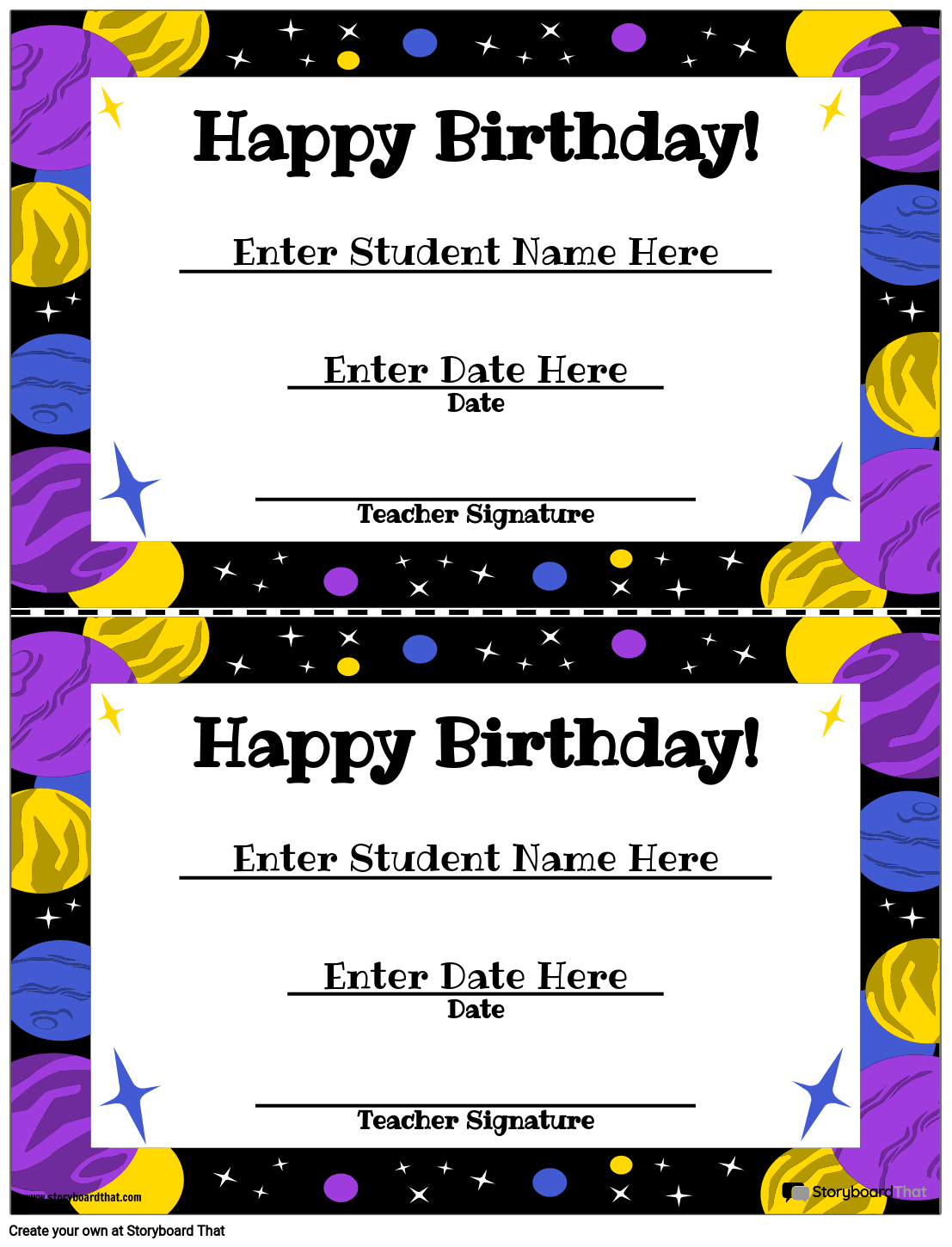 Custom Birthday Gift Certificates Free Printable Templates