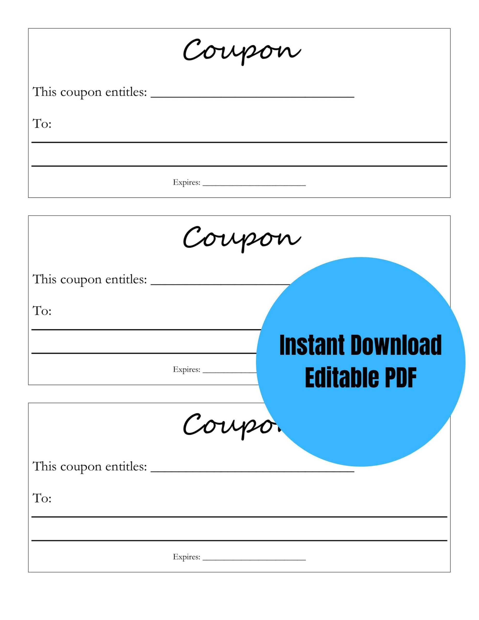 Downloadable Free Printable Coupon Template