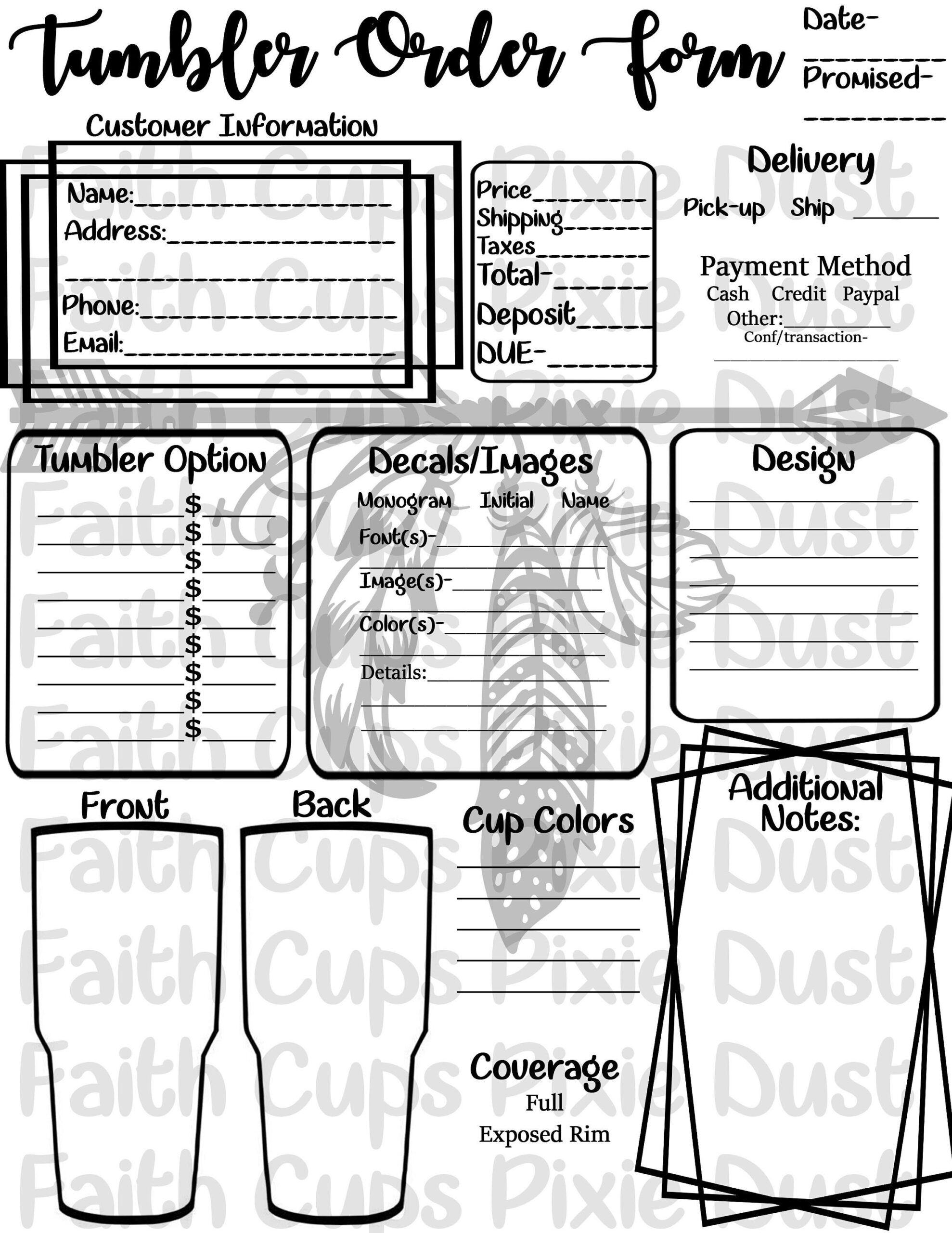 Free Printable Tumbler Template Free Printable Tumbler Template