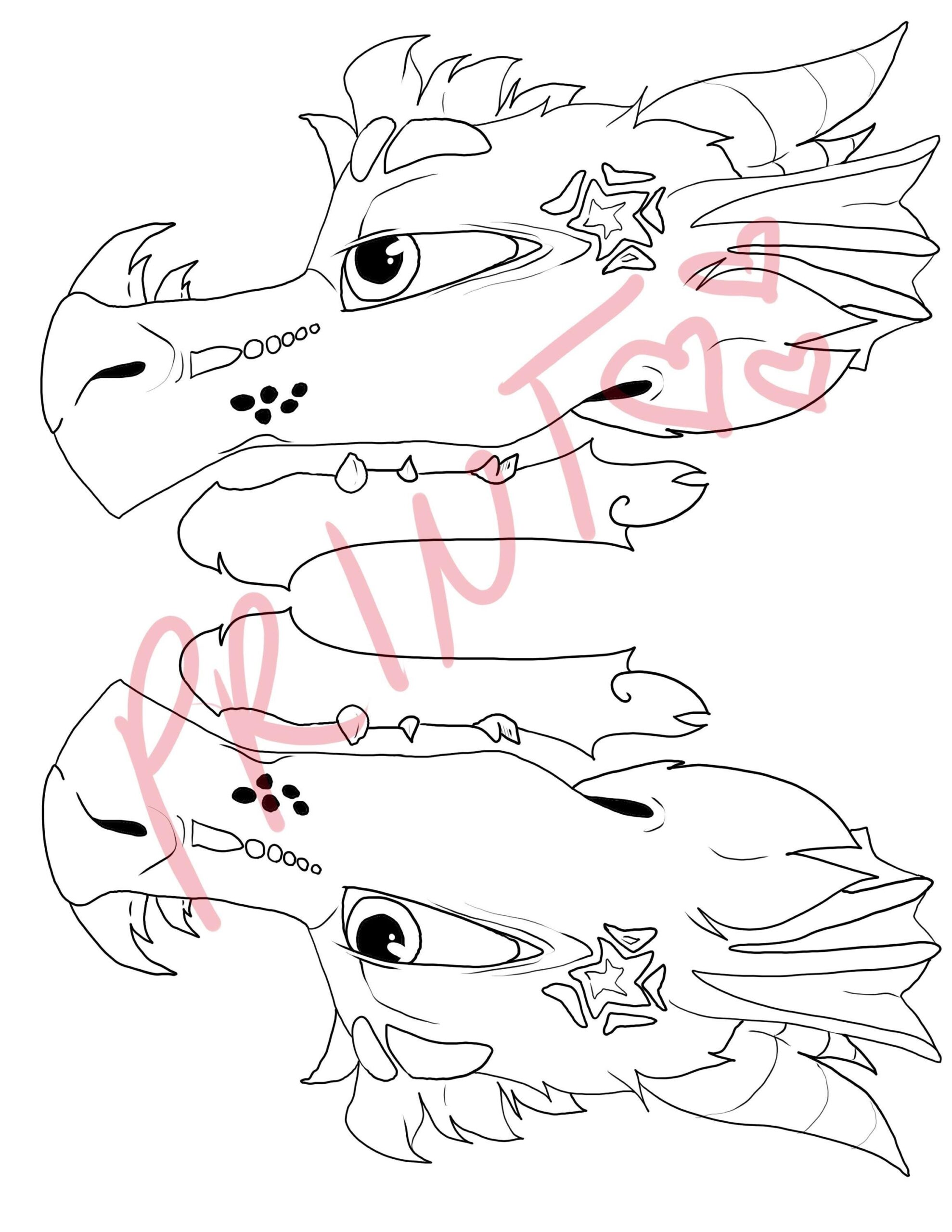 Customizable Color Your Own Printable Paper Dragon Puppet Template Base Starter Etsy UK