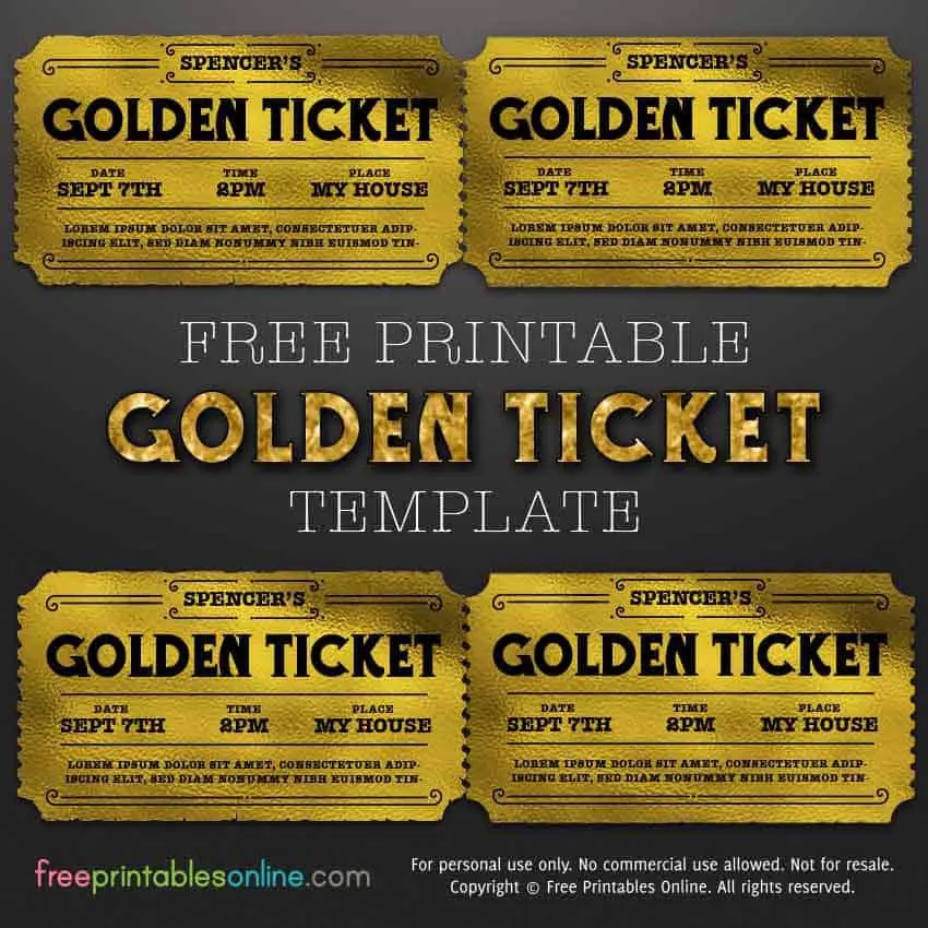 Printable Ticket Templates Free Printable Ticket Templates Free