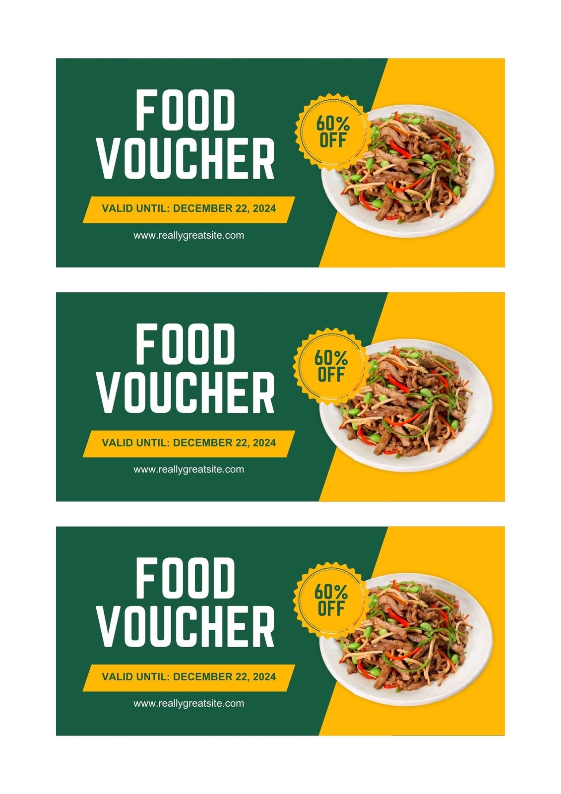 Free Printable Food Voucher Template
