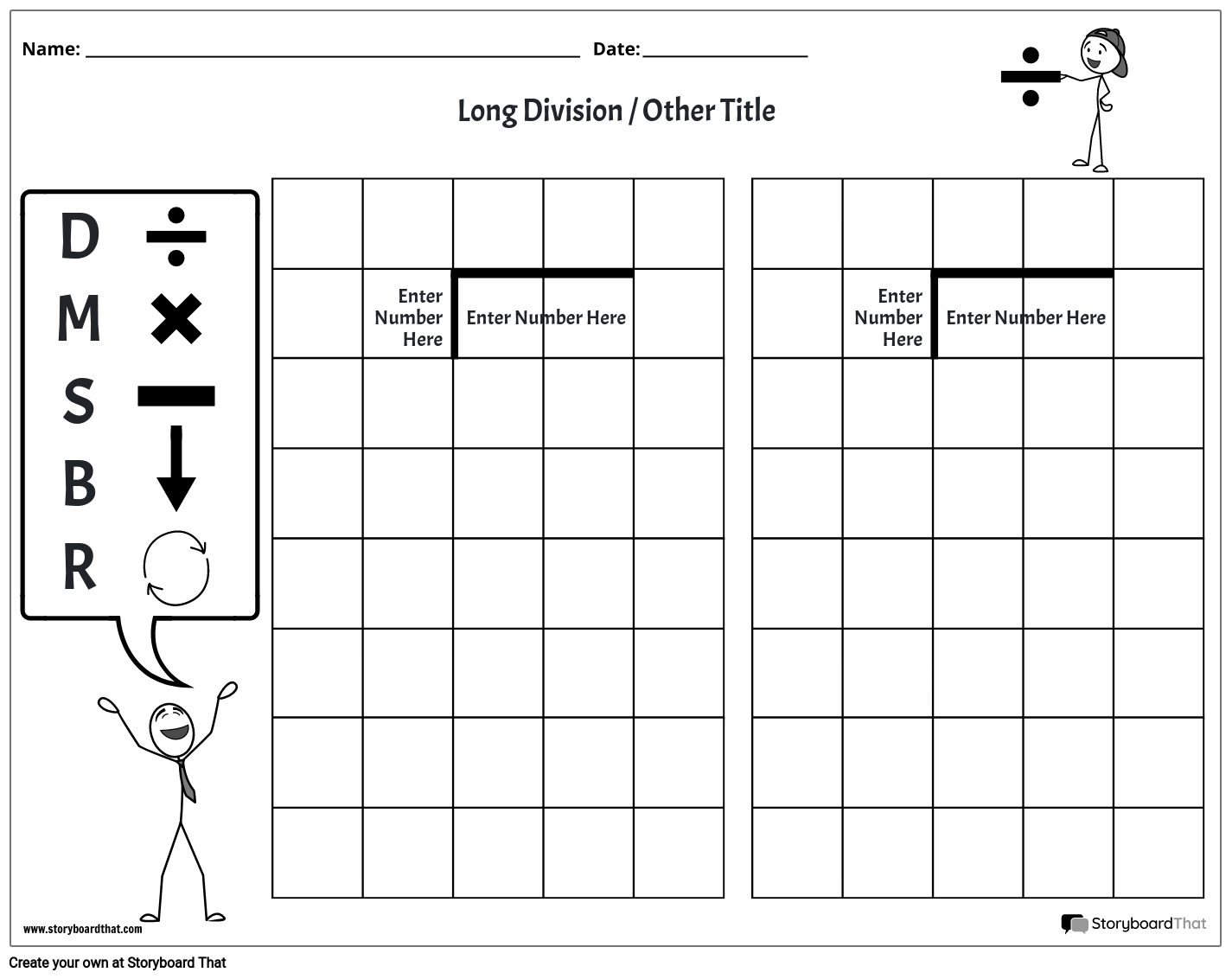 Customize Free Long Division Templates And Worksheets Customize Free Long Division Templates And Worksheets