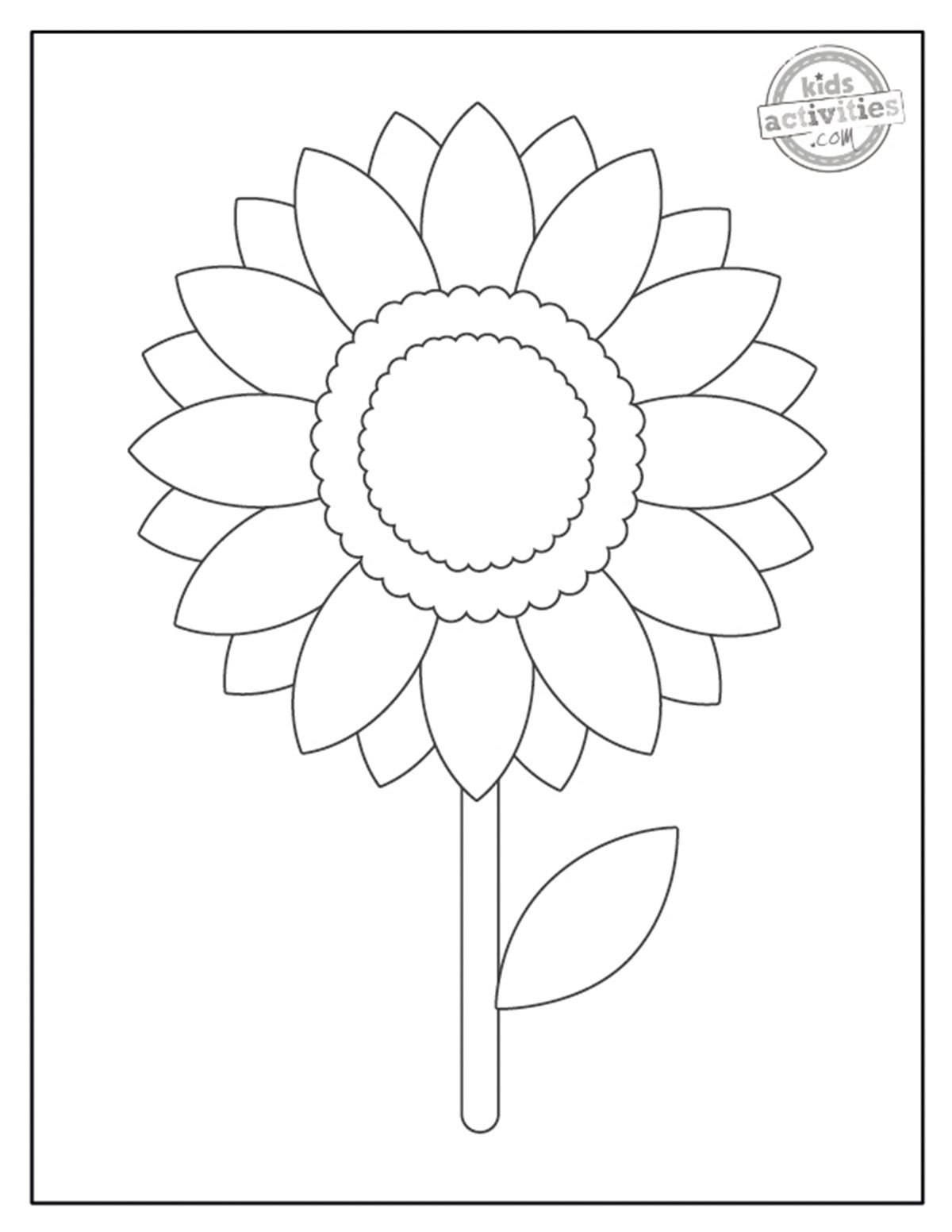 Free Sunflower Template Printable