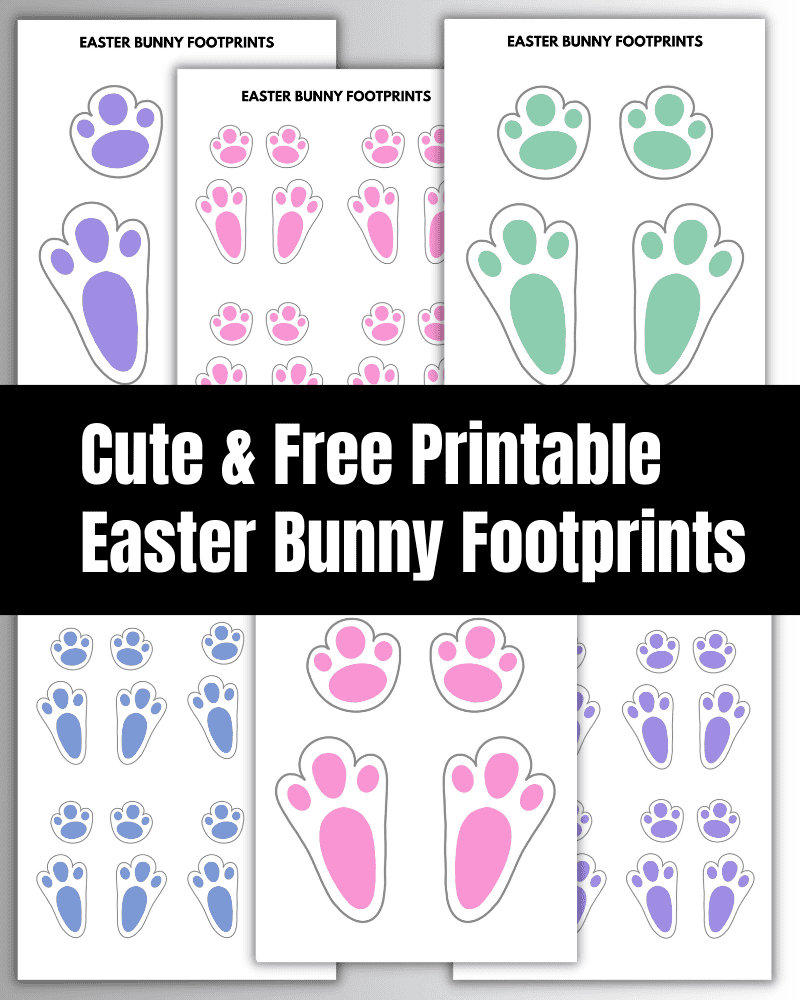 Cute U0026 Free Printable Easter Bunny Footprints The Clever Heart