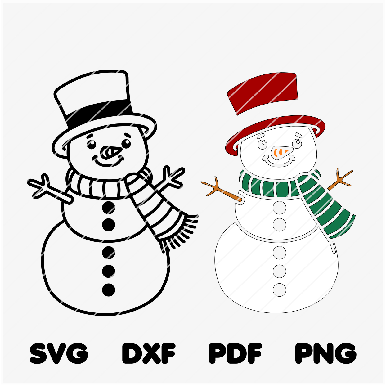 Free Printable Snowman Scarf Template