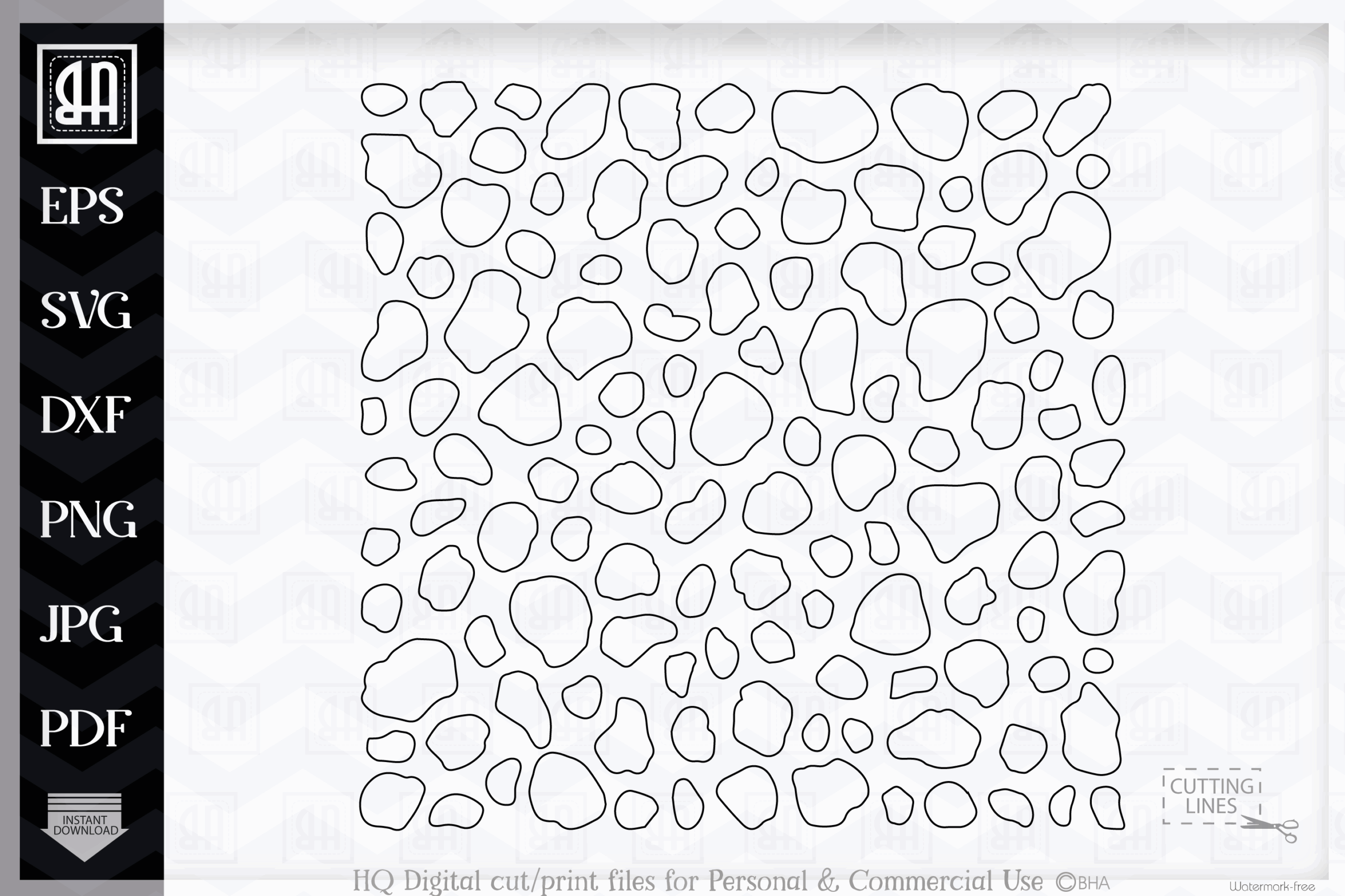 Dalmatian Spots SVG Dog Pattern Texture SVG Dog SVG By