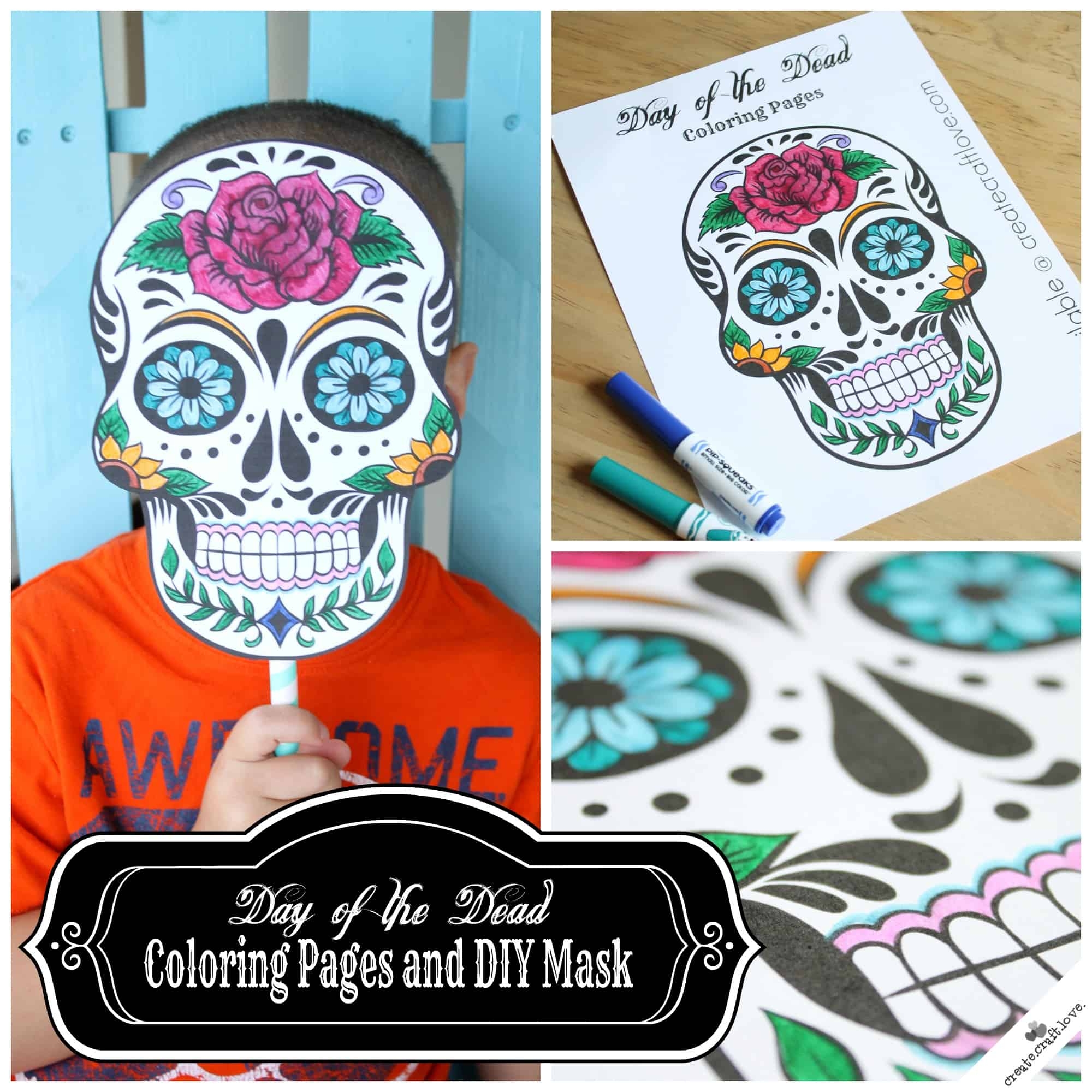 Day Of The Dead Mask Printable Day Of The Dead Mask Printable