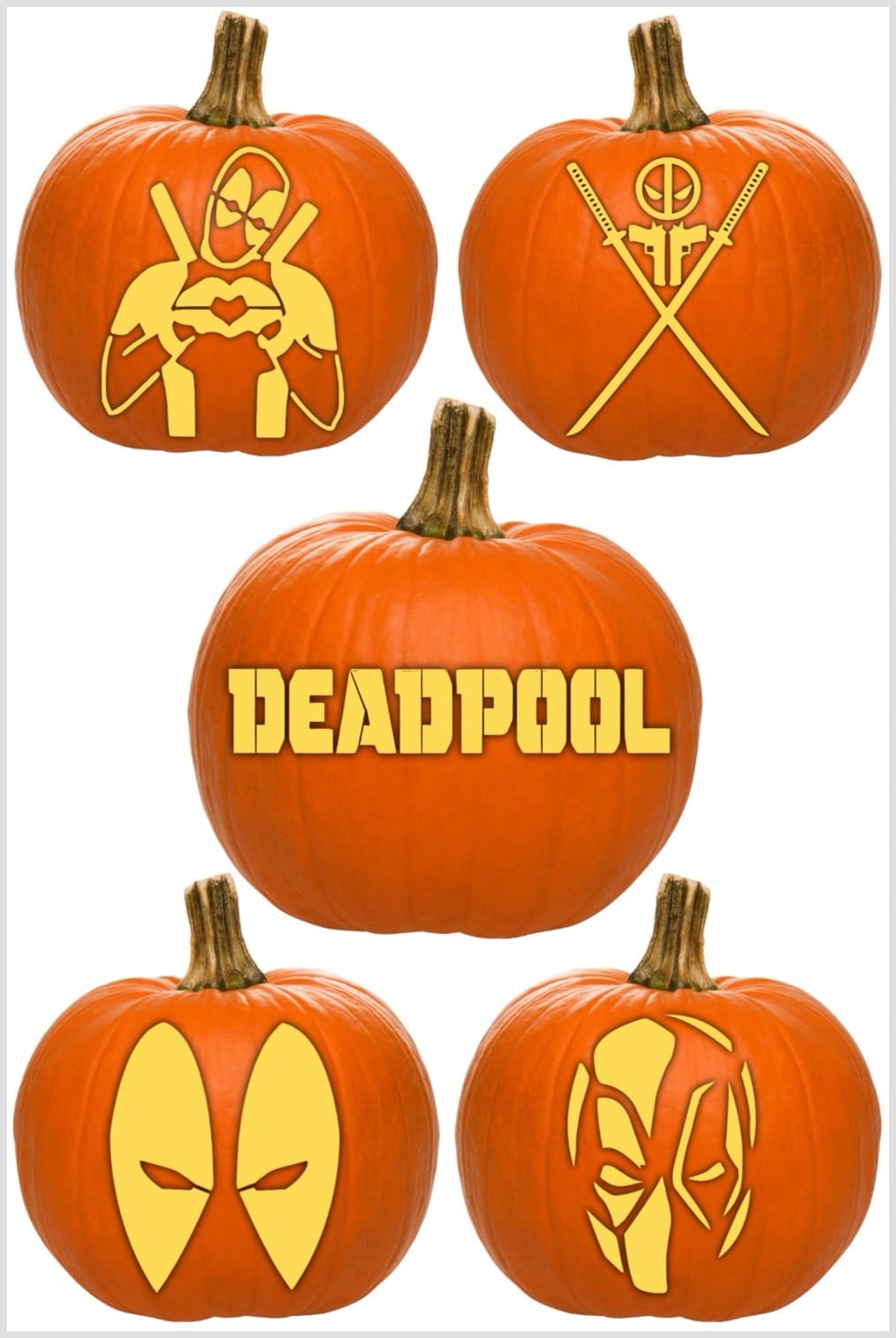 Deadpool Pumpkin Stencils Free Marvel Halloween Printables