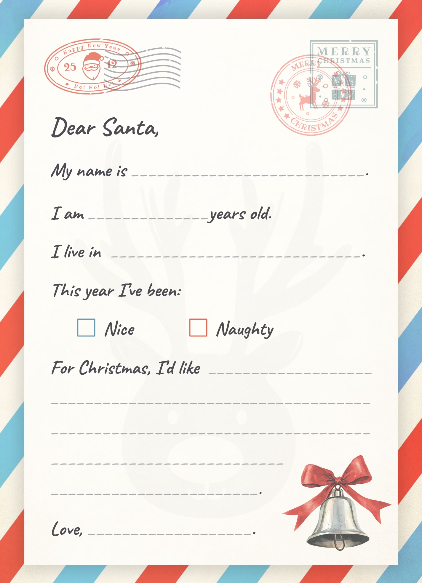 Free Printable Christmas Letter Templates