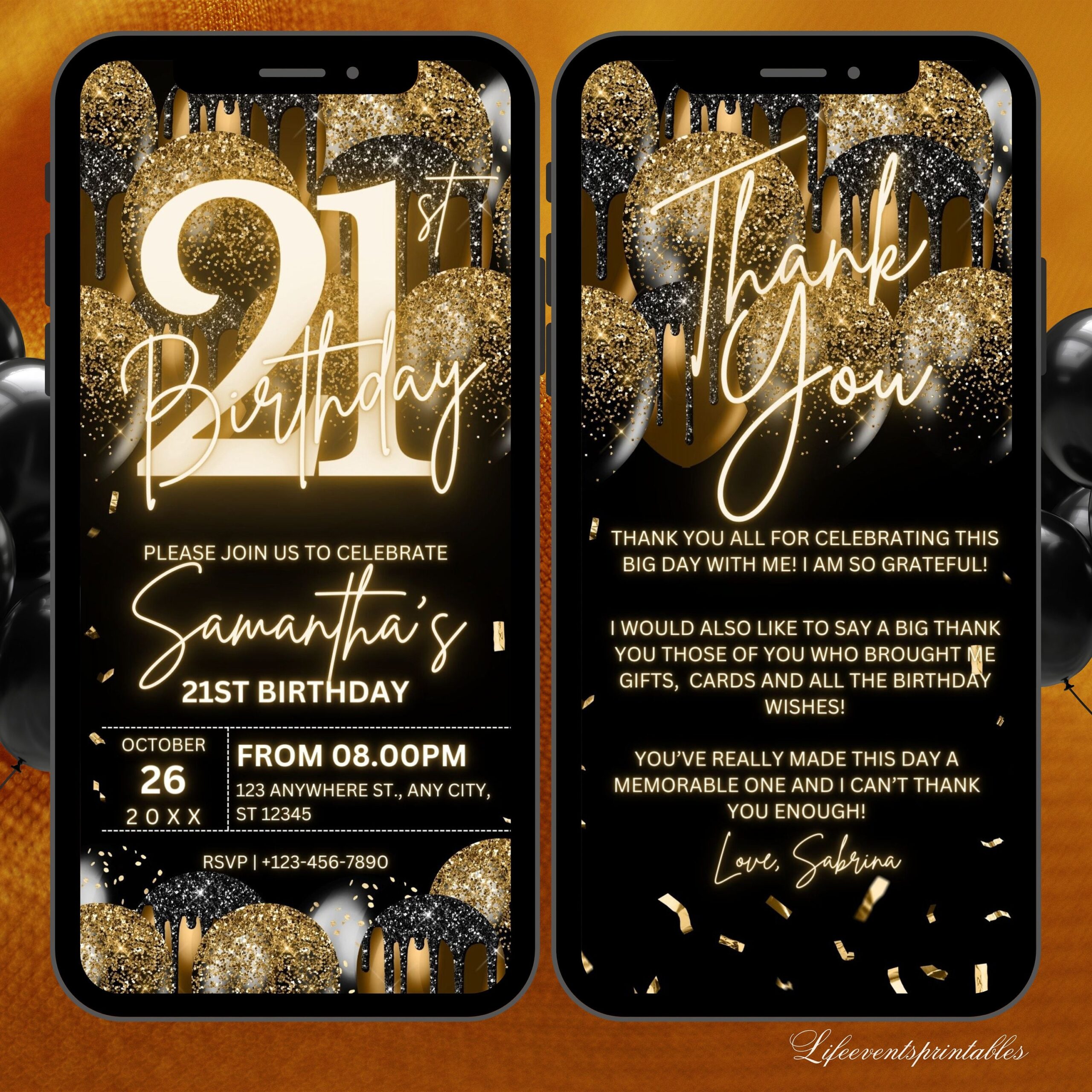 21st Birthday Invitation Templates Free Printable