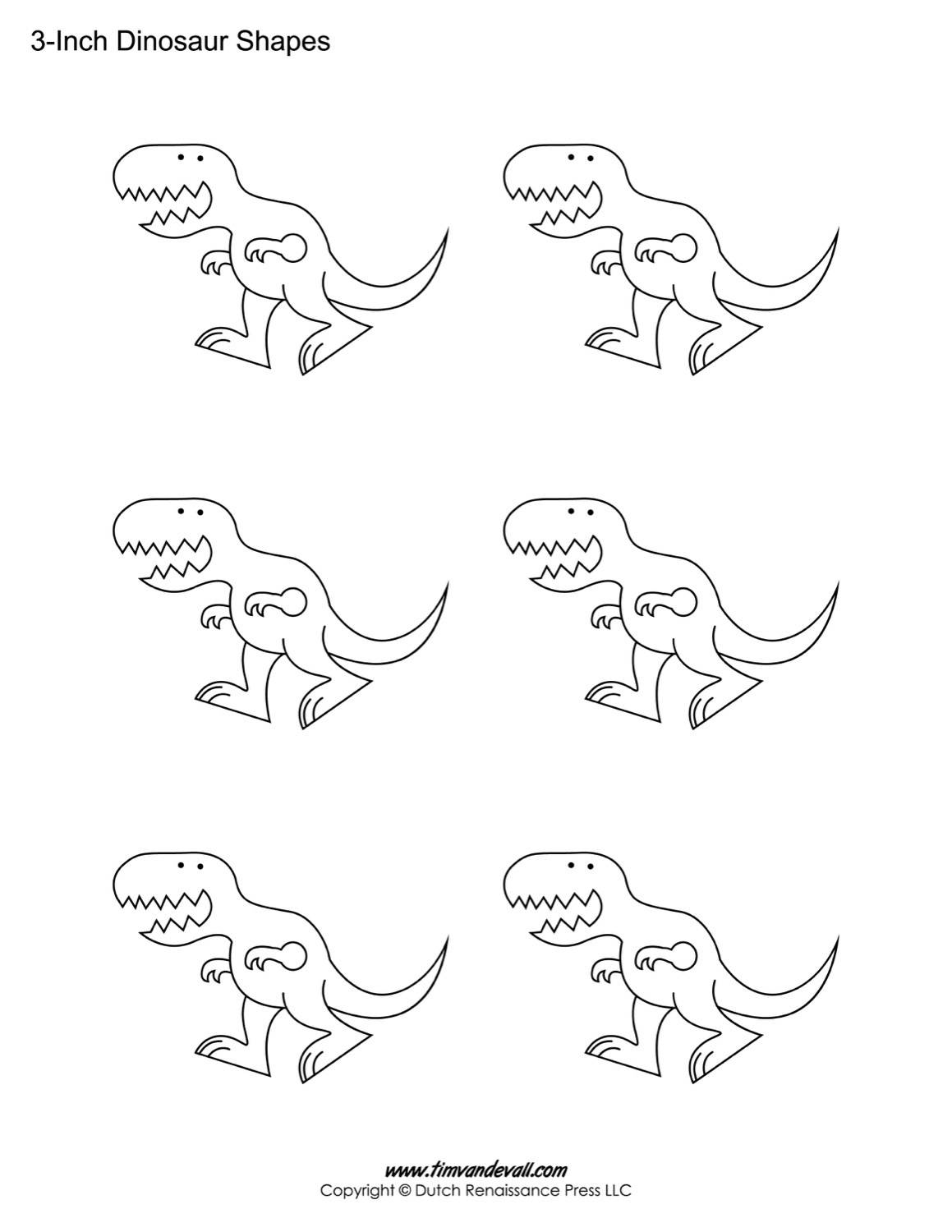 Free Printable Dinosaur Templates