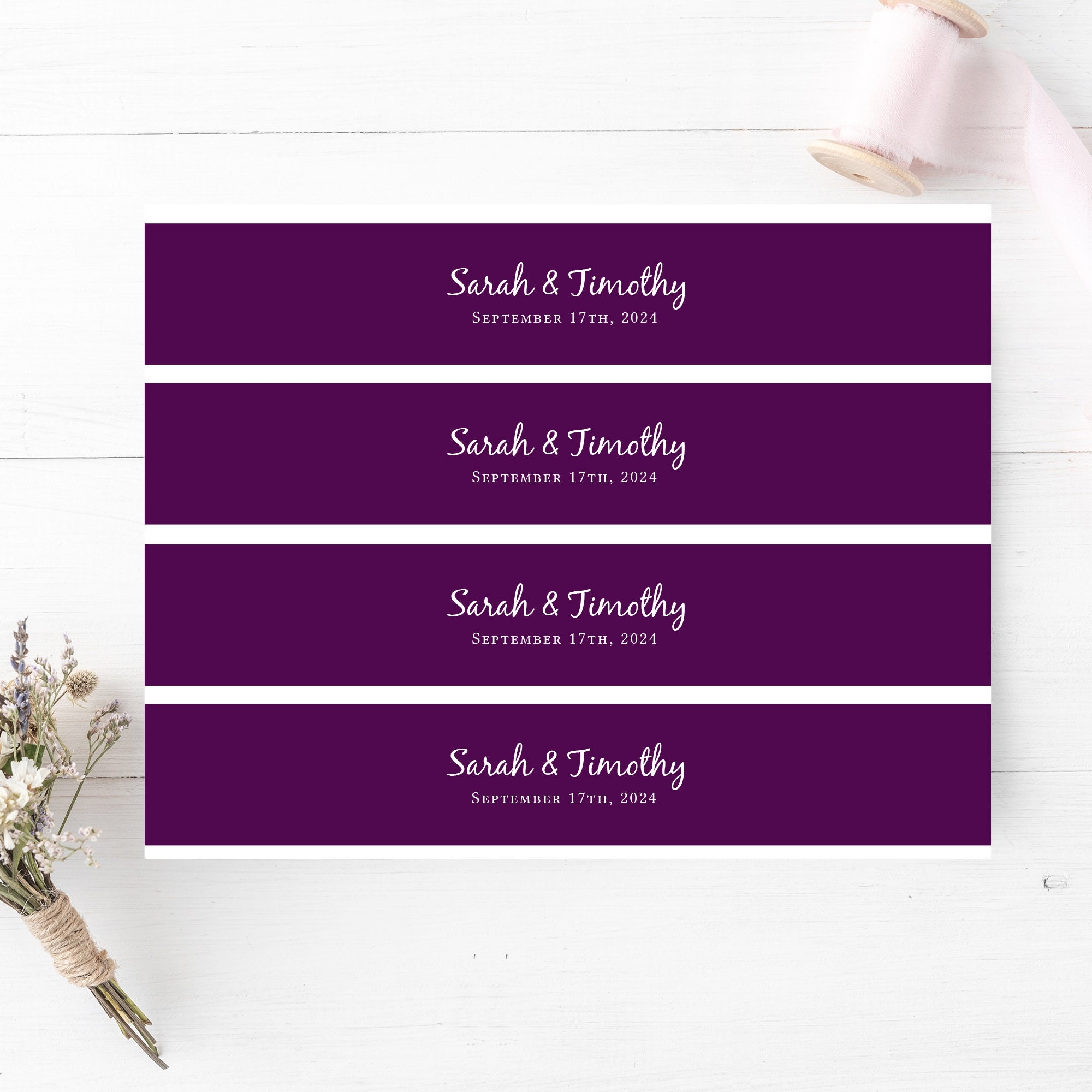 DIY Printable Belly Band Template Wedding Invitation Wrappers DIY Printable Belly Band Template Wedding Invitation Wrappers