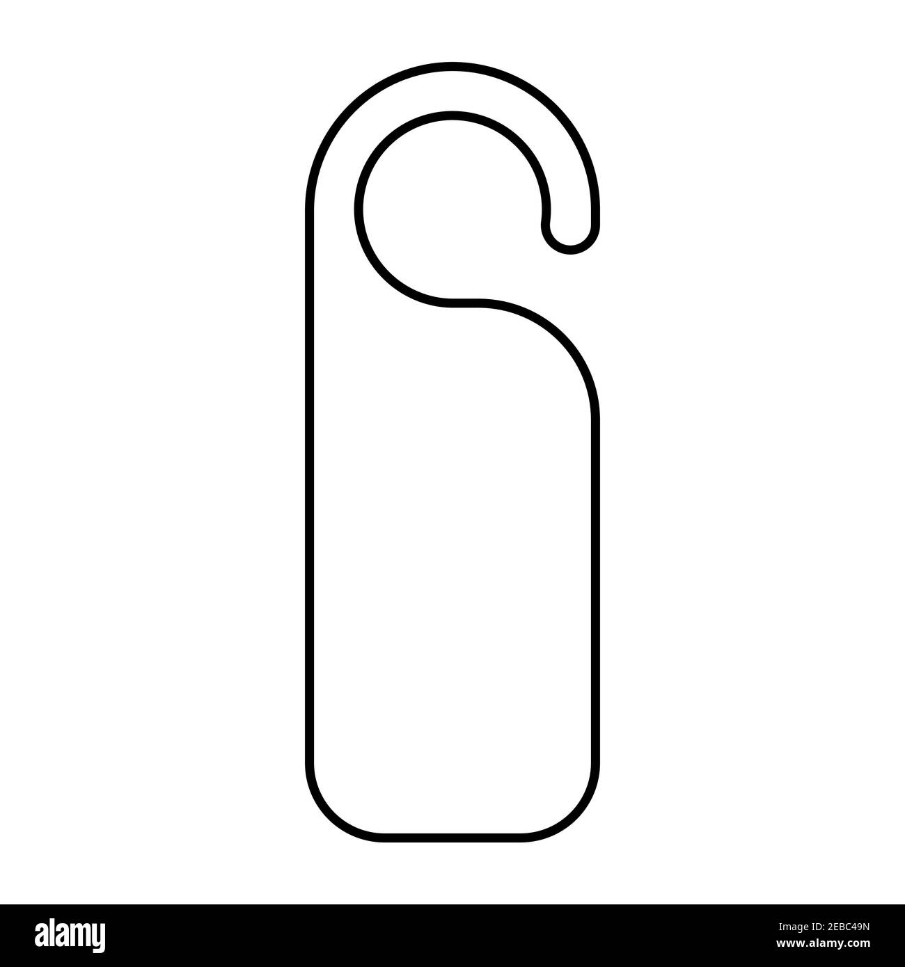 Door Hanger Template Outline Vector Door Knob Do Not Disturb 