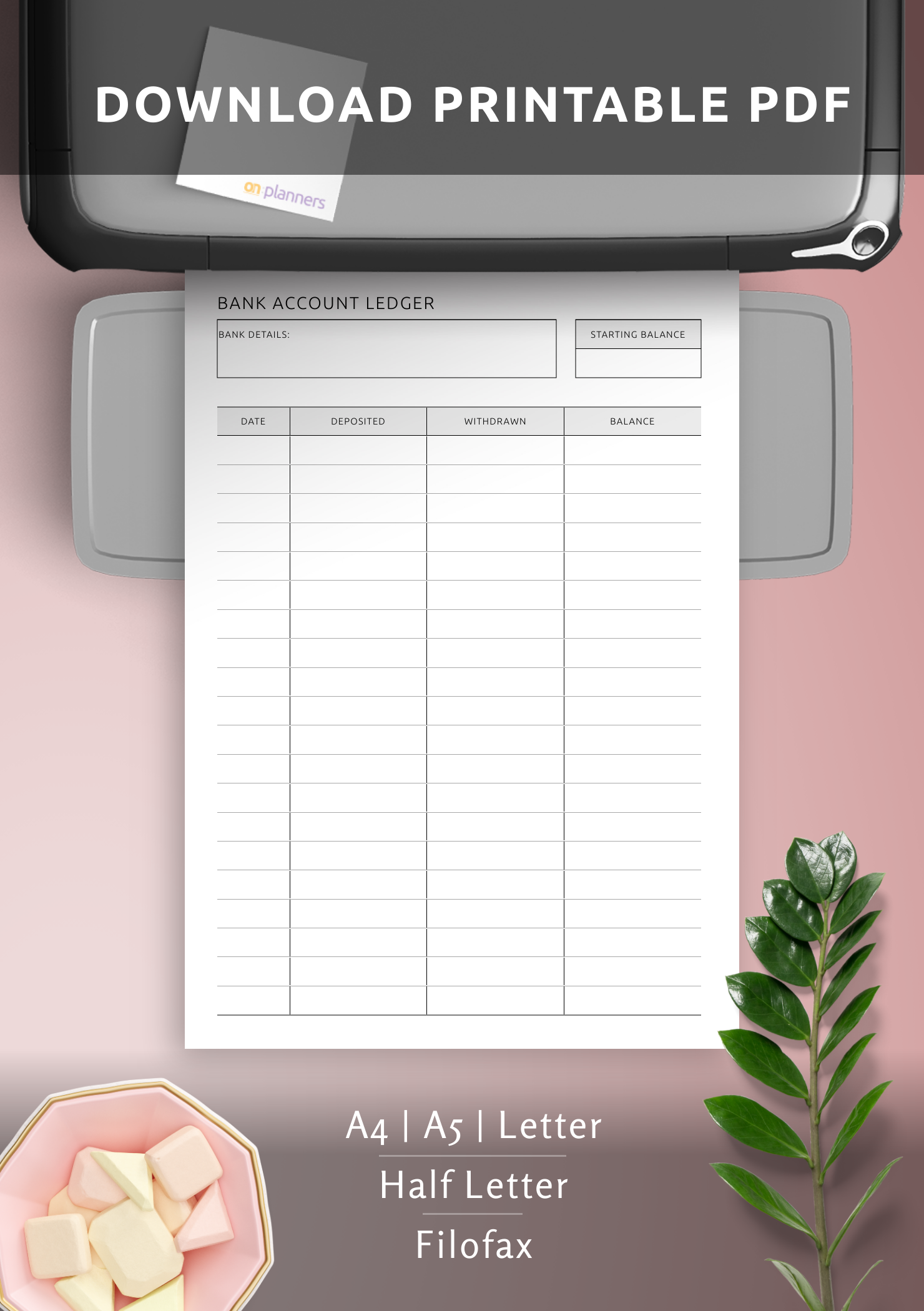 Printable Free Ledger Template