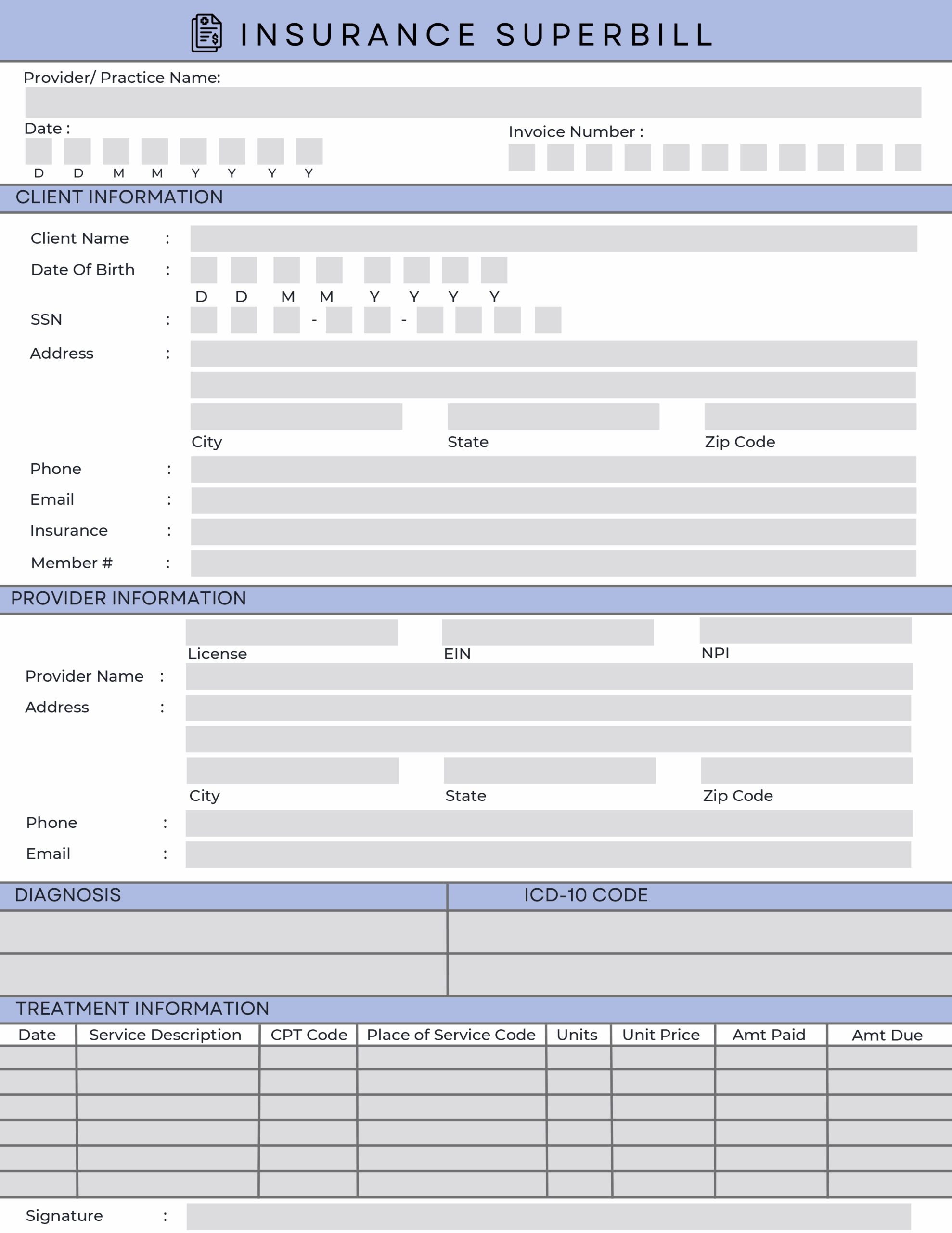 Download Our Superbill Template Belongly